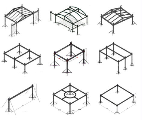 Non Rust 6061 Aluminum Truss System With High Load Bearing Capacity