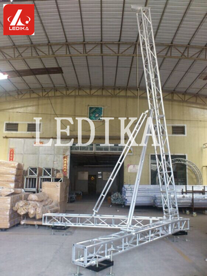 Single DJ Speaker Truss / Speaker Stands 12M Height Aluminum Spigot Truss