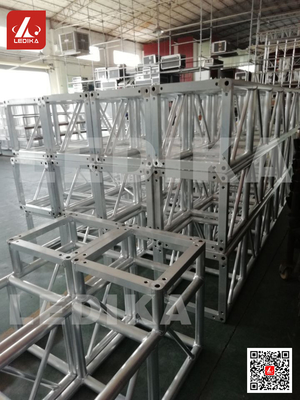 Light Weight Aluminum Square Truss / Concert Truss System 30 * 2mm Brace Pipe