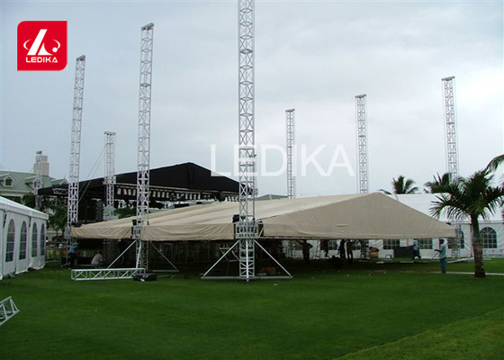 Strong Event Tent Portable Stage Truss With Arch Roof Truss Design