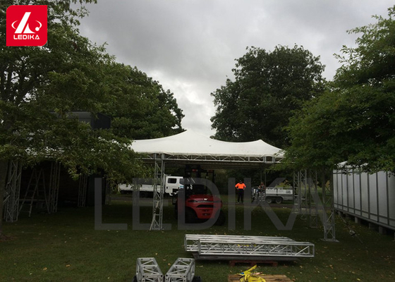 Custom Curved Peak Flat Aluminum Roof Frame Truss Structure With Tent