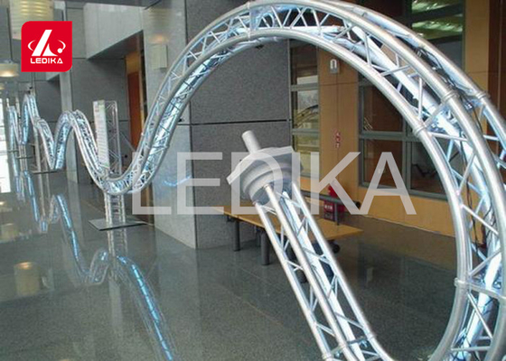 6082 Aluminum Lighting Truss , Circle Curved Truss With Roof System