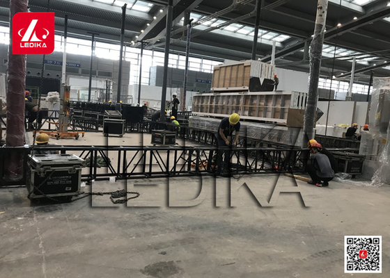 Load High Lighting Steel Or Aluminum Square Truss , Stage Truss Roof System