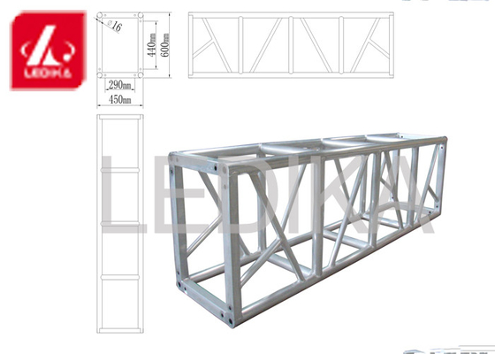 6082 Aluminum Square Truss , Light Stage Backdrop Arch Roof  Truss Frame System