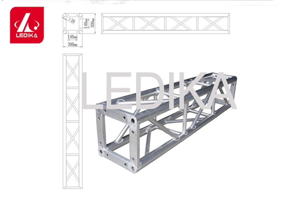 Light Weight Aluminum Square Truss / Concert Truss System 30 * 2mm Brace Pipe