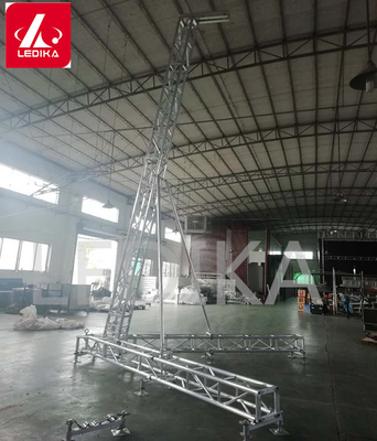 Single DJ Speaker Truss / Speaker Stands 12M Height Aluminum Spigot Truss