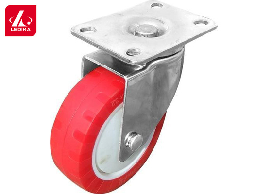 4 Inch 5 Inch Nylon Casters Medium Duty Brake Wheels For Flight Case