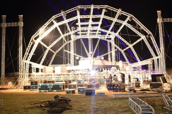 Aluminum Semi Circle Roof Truss System Exhibit Truss For Outdoor Concert